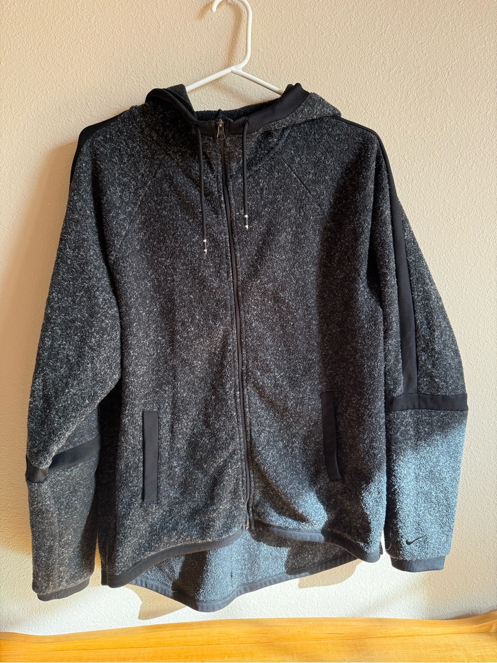 Nike Women's Dark Gray Full-Zip Hooded Jacket